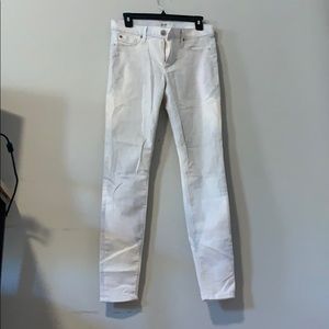 Hudson white skinny jeans